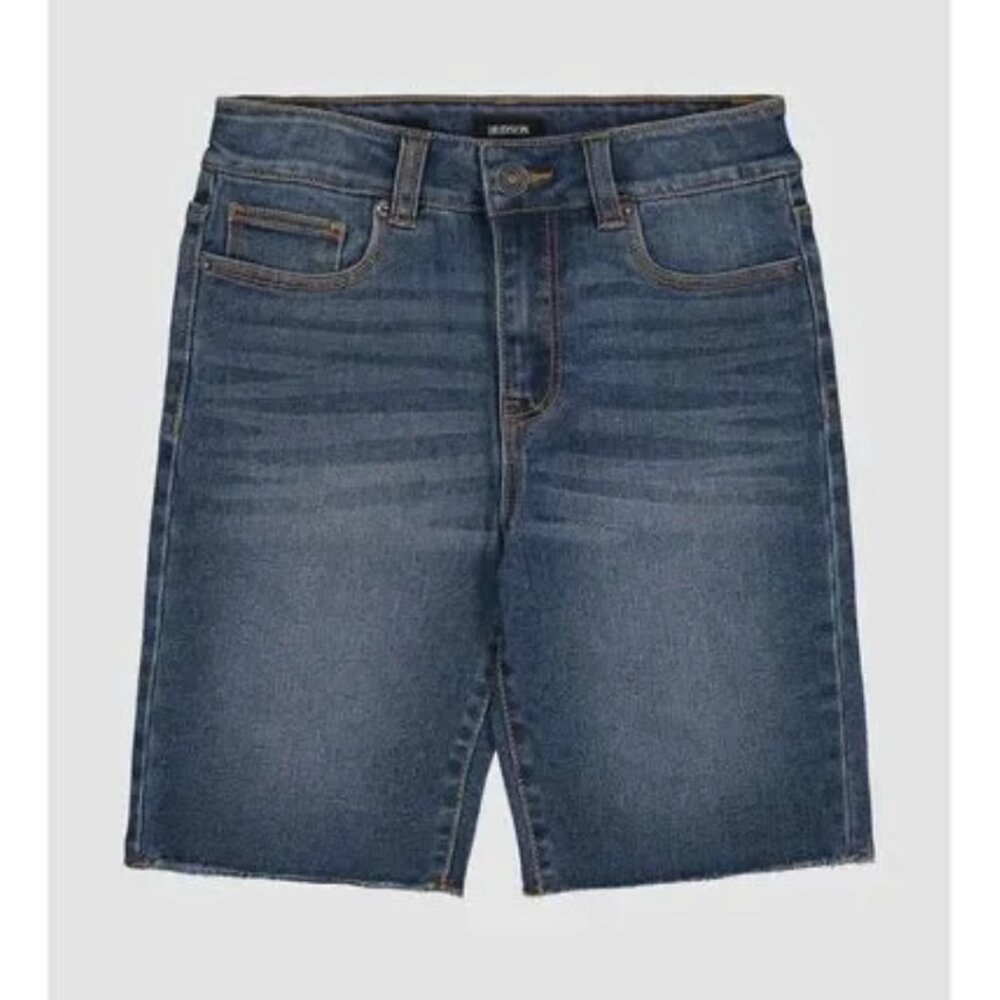 Hudson Kids Bermuda Short Blue Denim High Rise Raw Hem Jeans Girl Size 14 NEW